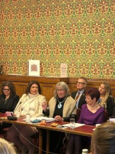 Sam Acton speaking at the MP HERoes Autumn Summit at the House of Lords, discussing women-led enterprise during Global Entrepreneurship Week.